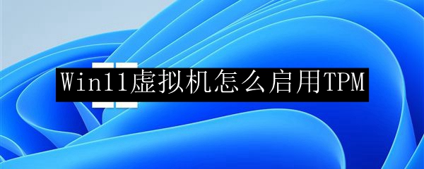 Win11虚拟机怎么启用TPM