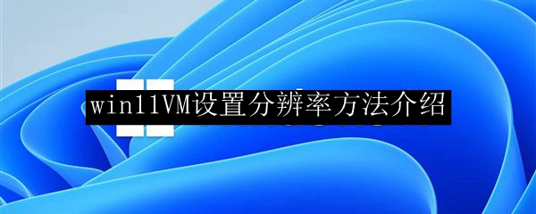 win11VM设置分辨率方法介绍