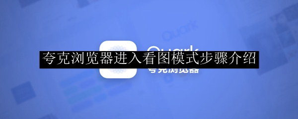夸克浏览器进入看图模式步骤介绍