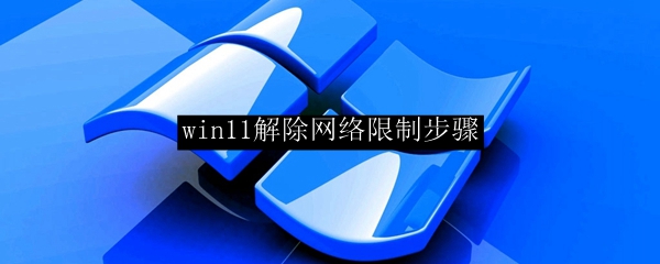 win11解除网络限制步骤