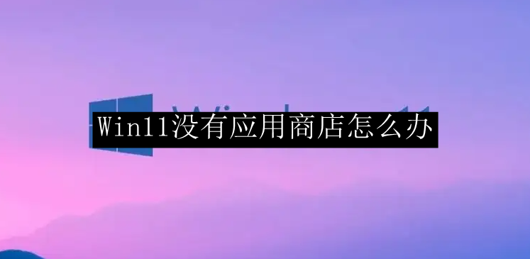 Win11没有应用商店怎么办