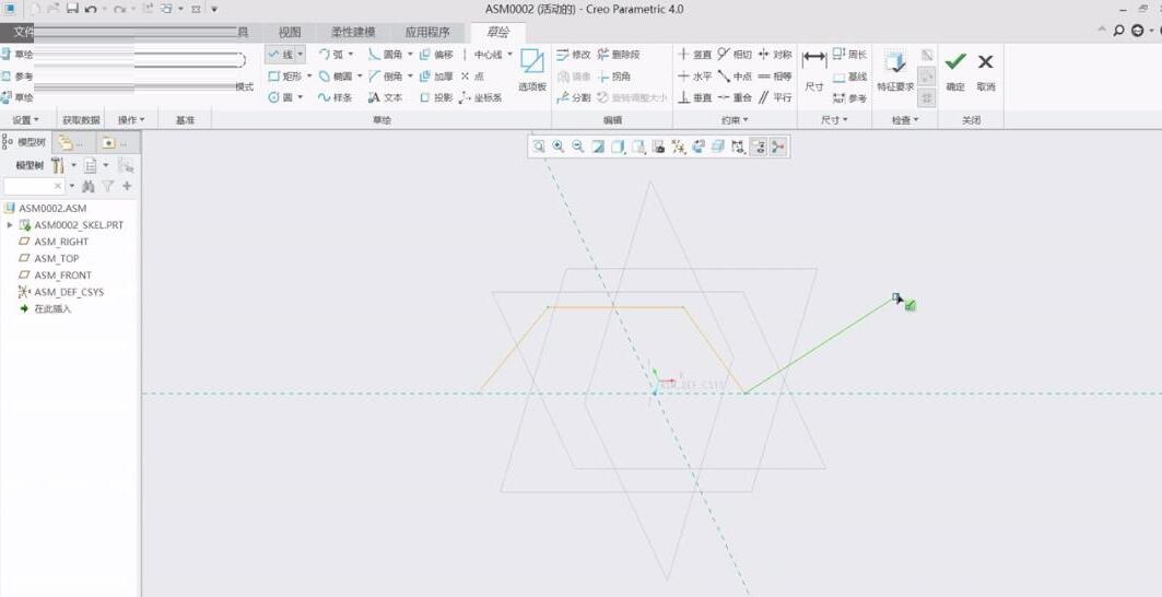 Creo5.0创建骨架模型教程