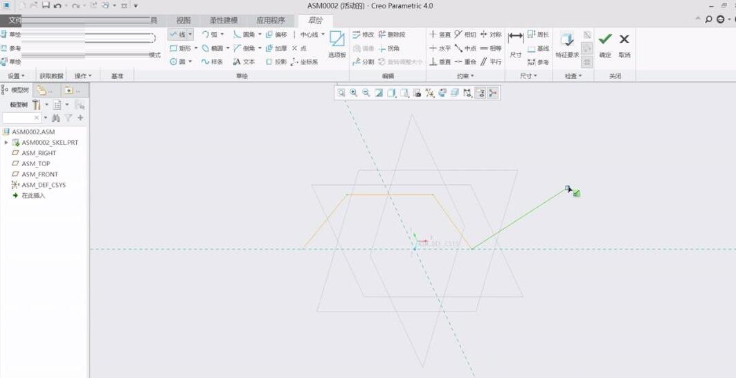 Creo5.0创建骨架模型教程