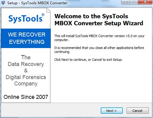 SysTools MBOX Converter