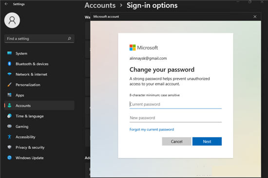 如何在Windows 11中更改密码和用户名