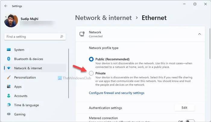 Win11更改网络配置文件类型方法介绍
