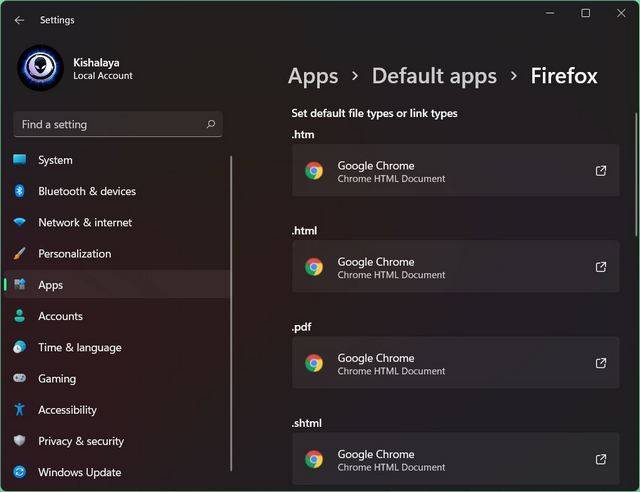 Windows11修改默认浏览器方法