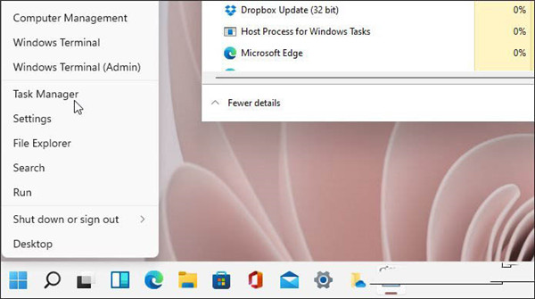 win11打开任务管理器方法