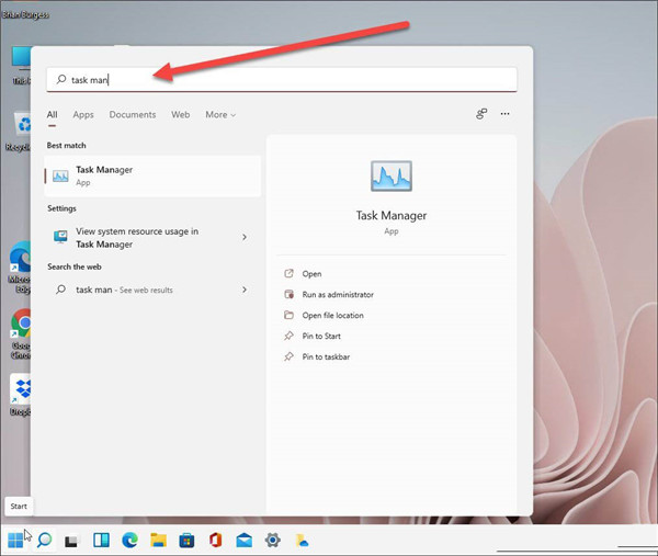 win11打开任务管理器方法