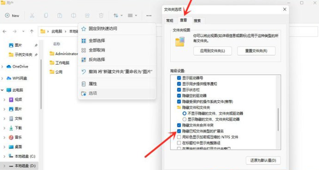 win11文件后缀名显示方法介绍