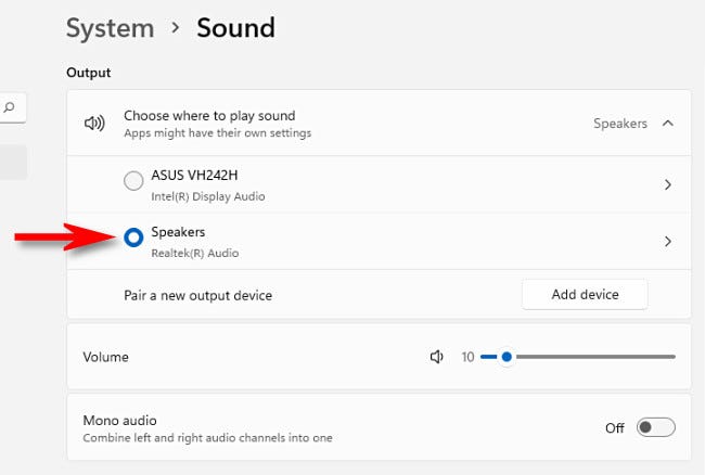 win11音频输出选择扬声器方法介绍