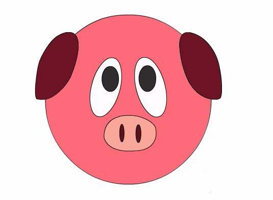 flash怎么制作猪头图案