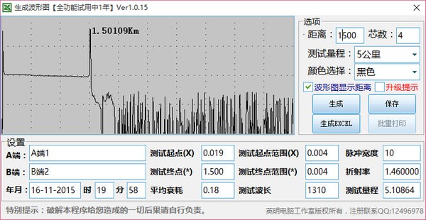 OTDR曲线图生成工具