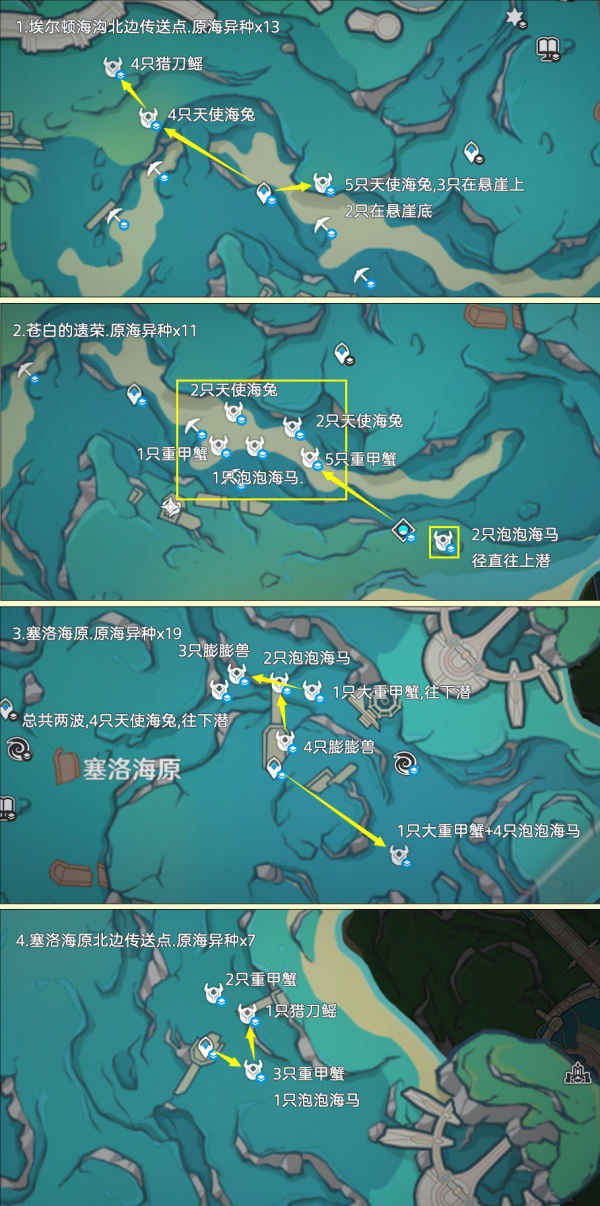 原神异海凝珠采集路线一览